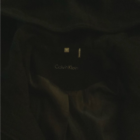 Calvin Klein Wool Car Coat Black sz 12 - Picture 3 of 3